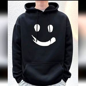 Men's Fleece Loose Long Sleeve Drop Shoulder Hoodie